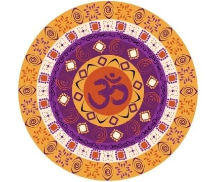 simbolo AUM en mandala